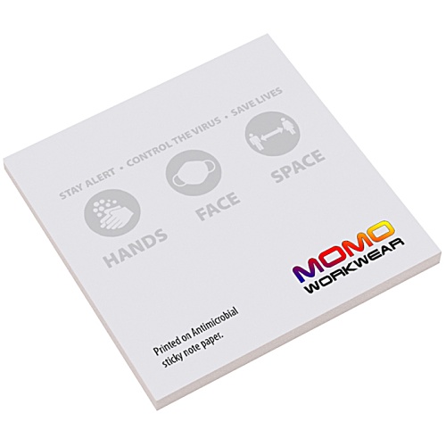 DISC Antimicrobial 3" x 3" Sticky Notes - Full Colour Main Image