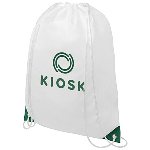 DISC Oriole Drawstring Bag - White - Printed Main Image