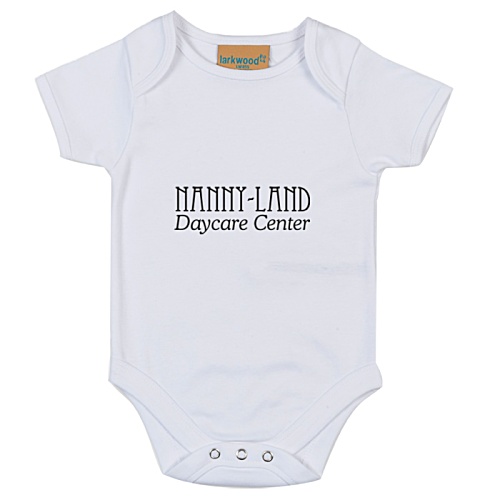DISC Larkwood Short Sleeve Baby Bodysuit - White Main Image