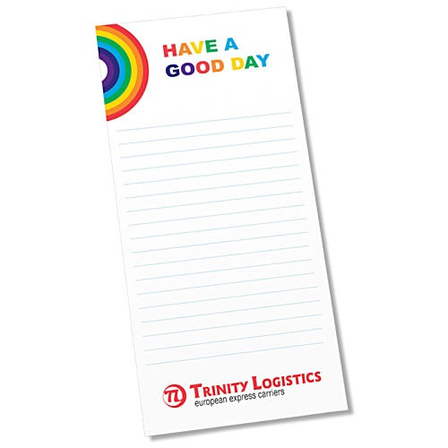 DISC Slimline 50 Sheet Notepad - Rainbow Design Main Image