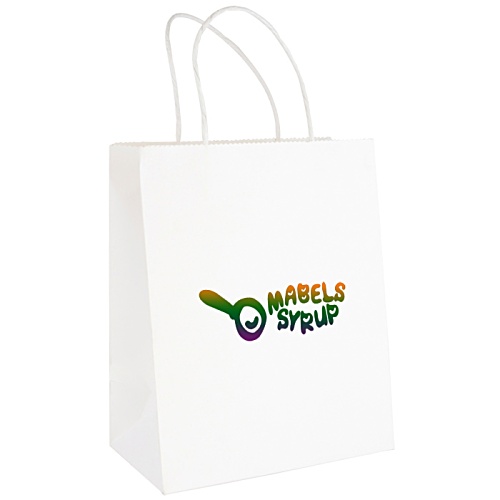 Brunswick Paper Bag - White - Medium - Digital Print Main Image