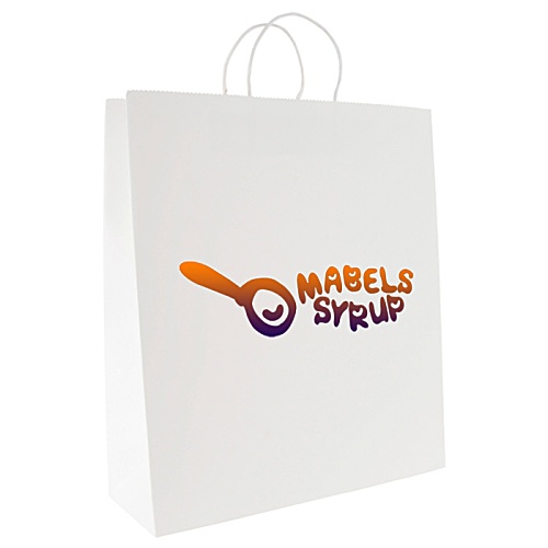 Brunswick Paper Bag - White -  Extra Large - Digital Print Main Image