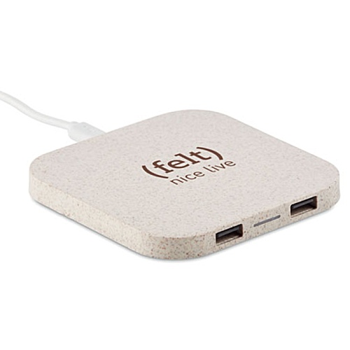 DISC Wheat Straw Wireless Charging Hub Main Image
