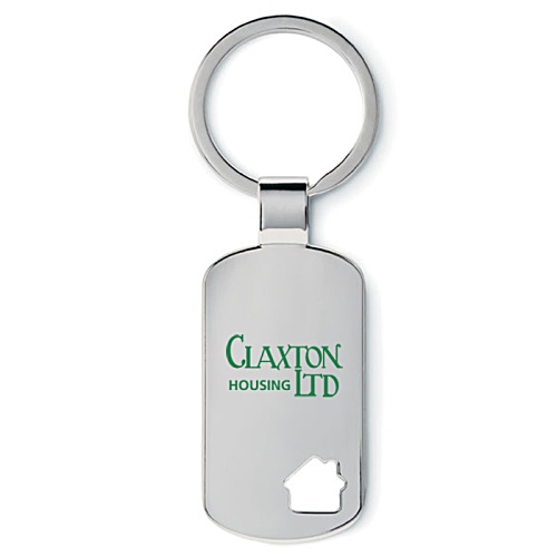 House Tag Metal Keyring Main Image