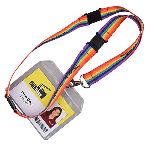 3 Safety Break Rainbow Lanyard Main Image