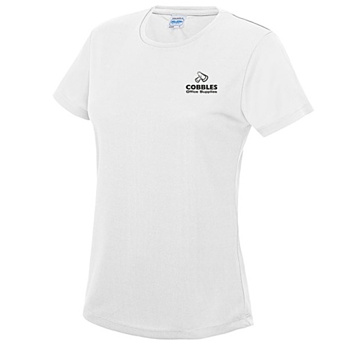 DISC AWDis Women's Performance T-Shirt - White - Printed Main Image