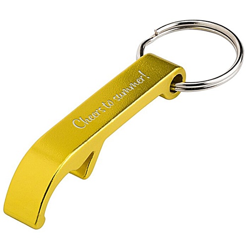 Mini Metal Bottle Opener Keyring Main Image