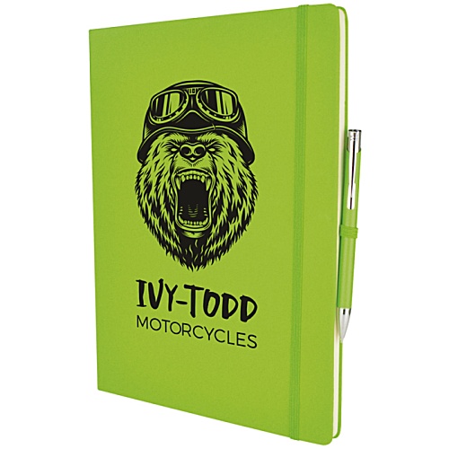 A4 Soft Touch Notebook with Colour Matt Pen Main Image