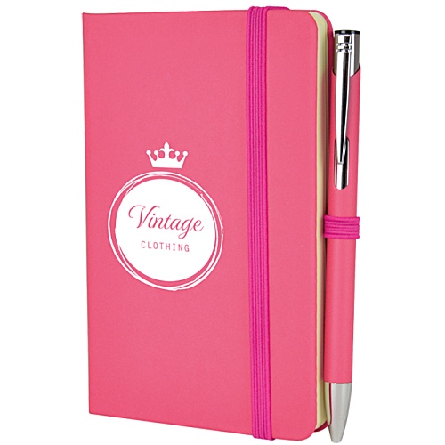 A6 Soft Touch Notebook with Colour Matt Pen Main Image