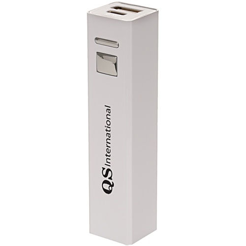 Cuboid Blanc Powerbank Charger - 2200mAh - Printed Main Image