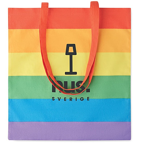 Rainbow Cotton Tote Bag Main Image