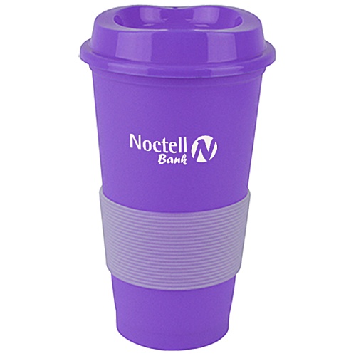 Cafe Take Away Mug with Silicone Grip Main Image