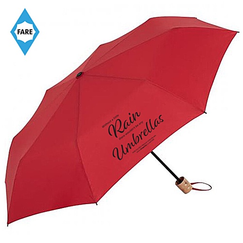 FARE Eco Manual Telescopic Umbrella with Wooden Handle Main Image