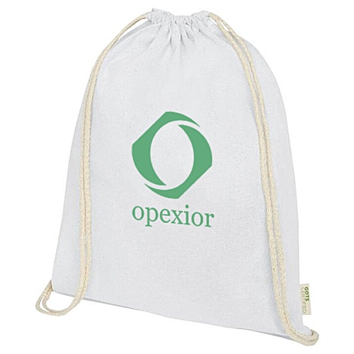 Orissa 5oz Organic Cotton Drawstring Bag Main Image