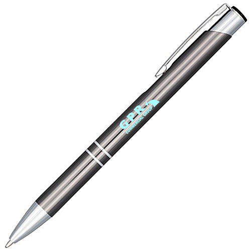 Moneta Metal Metallic Pen - Printed - Blue Ink Main Image