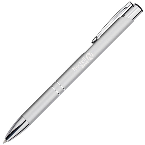 Moneta Metal Gloss Pen - Engraved - Blue Ink Main Image