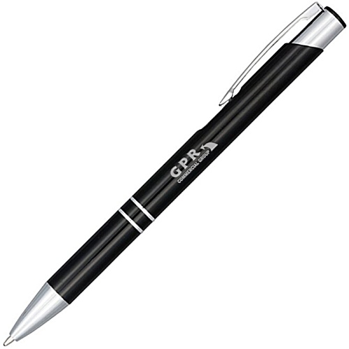 Moneta Metal Metallic Pen - Engraved - Blue Ink Main Image
