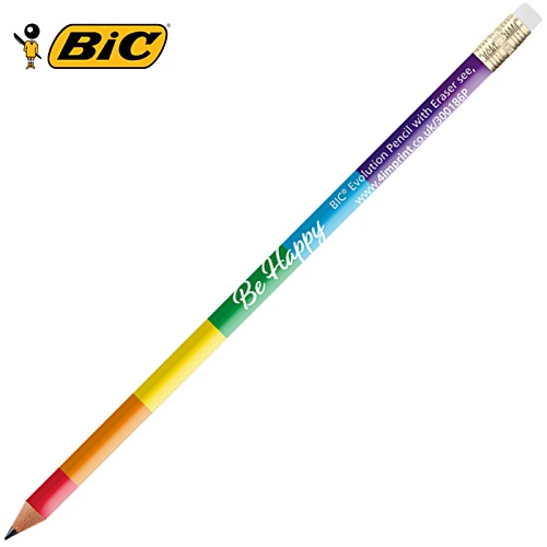 BIC® Evolution Pencil with Eraser - Rainbow Design Main Image