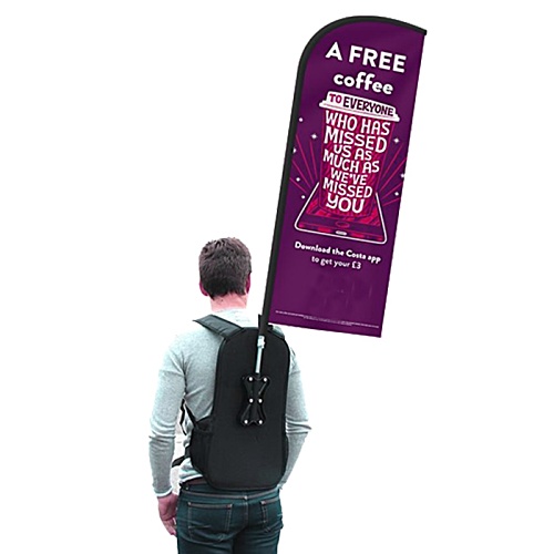 Backpack Flag - Feather - Double Sided Print Main Image