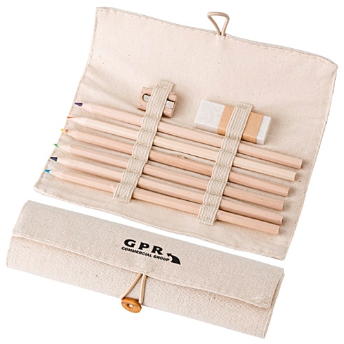 Linen Pencil Case Set Main Image