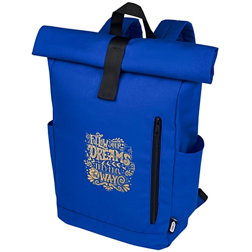 Byron Recycled Roll-Top Backpack - Printed Main Image