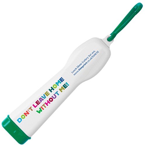 Lunch Mate Recycled Cutlery Set - White - Printed Case Main Image
