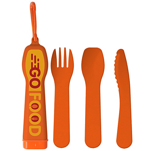 Lunch Mate Recycled Cutlery Set - Colours - Printed Case Main Image