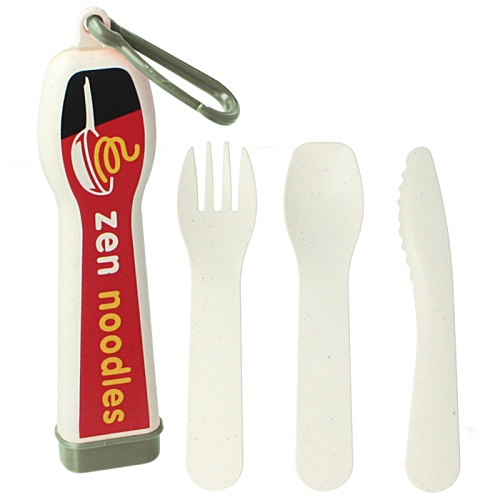 Lunch Mate Biodegradable Cutlery Set - Printed Case Main Image