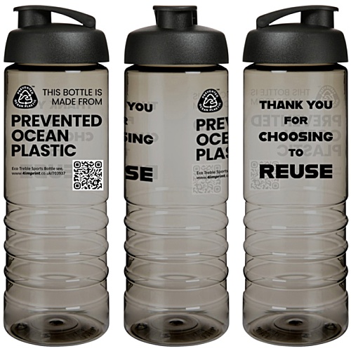 Eco Treble Sports Bottle - Flip Lid - Printed Main Image