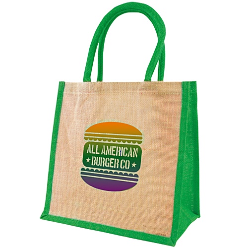 Halton Jute Bag - Colour Trim - Digital Print Main Image