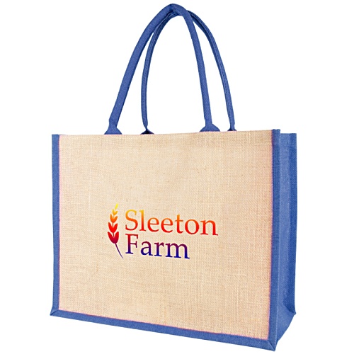 Natural Jute Shopper - Colour Trim - Digital Print Main Image