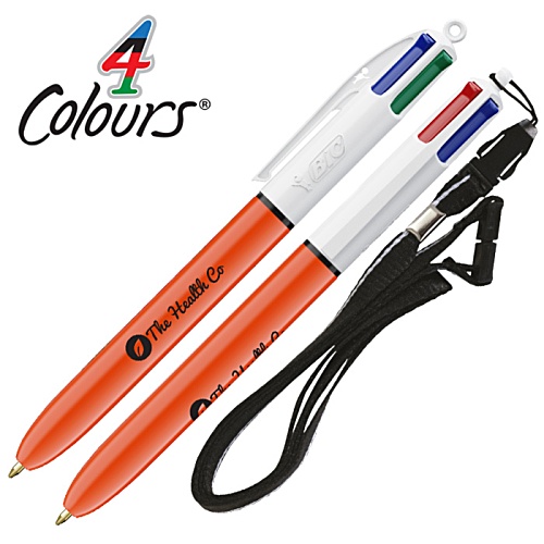 BIC® 4 Colours Fine Point Pen with Lanyard Main Image