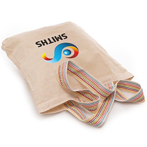 Bowcast 6oz Cotton Rainbow Handle Shopper - Digital Print Main Image