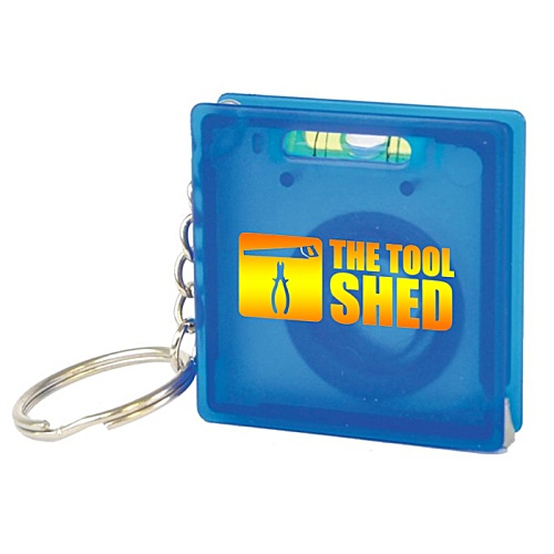 Tape Measure Spirit Level Keyring - Digital Print Main Image