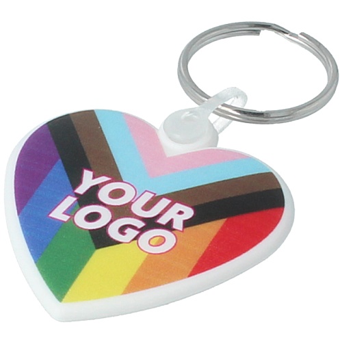 Pride Heart Shaped Recycled Keyring Main Image