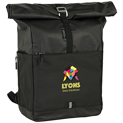 Westerham Recycled Roll-Top Laptop Backpack - Digital Print Main Image