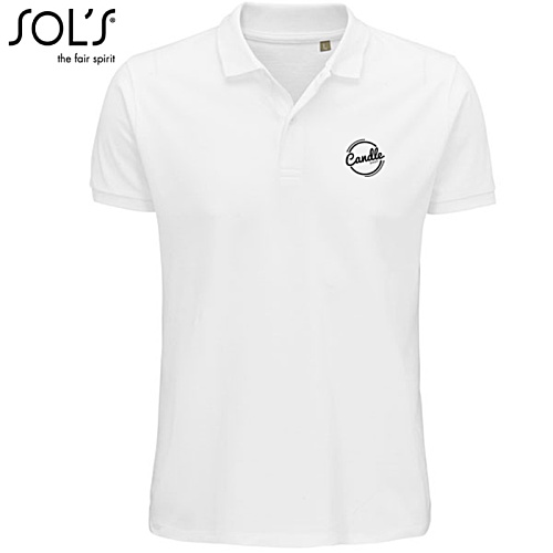 SOL's Planet Organic Cotton Polo - White - Printed Main Image