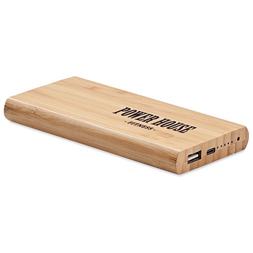 Arena Bamboo Power Bank - 6000mAh Main Image