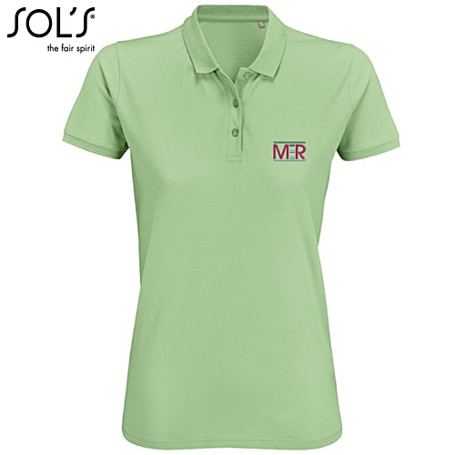SOL's Planet Women's Organic Cotton Polo - Colours - Embroidered Main Image