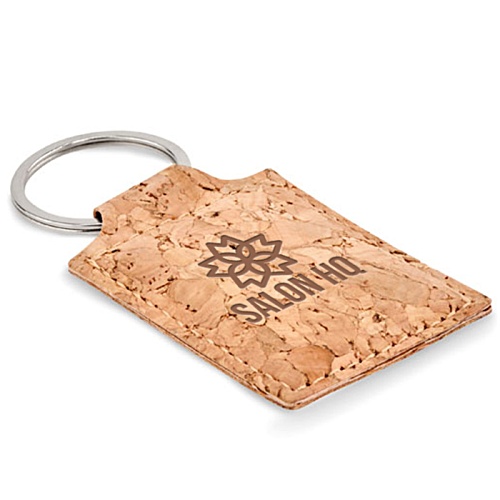 Rectangle Cork Keyring Main Image
