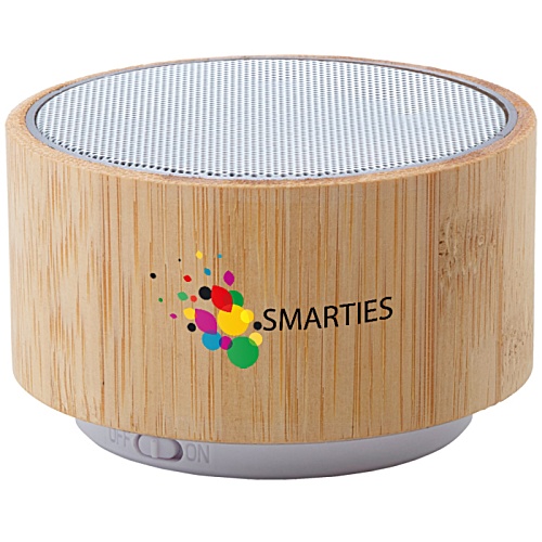 Light Up Bamboo Wireless Speaker - Digital Print Main Image