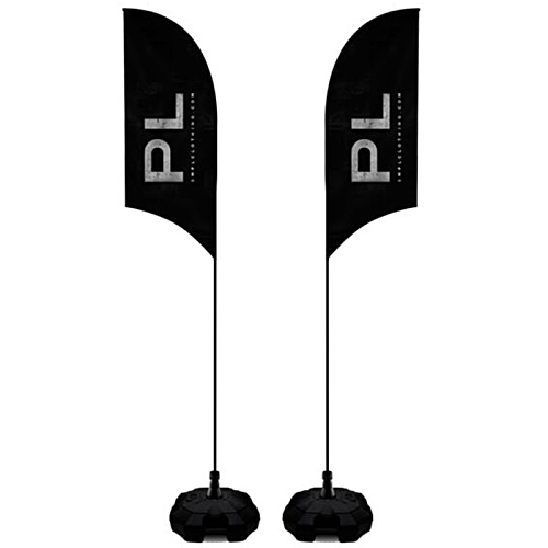 2.4m Curve Flag - Double Sided Print - With Base Main Image