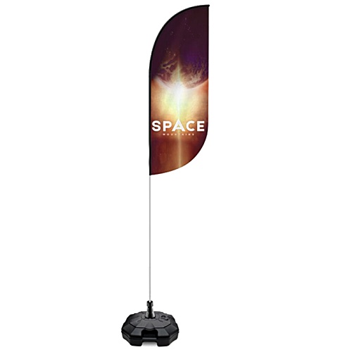 2.4m Bold Flag - Single Sided Print - With Base Main Image