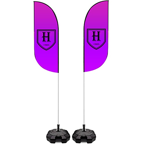 2.4m Bold Flag - Double Sided Print - With Base Main Image
