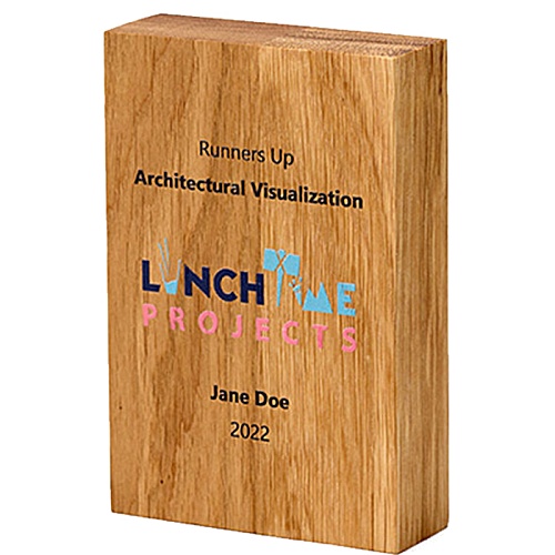 125-mm Beech Rectangle Award - Digital Print Main Image