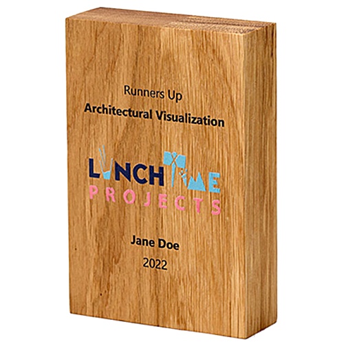 150-mm Beech Rectangle Award - Digital Print Main Image