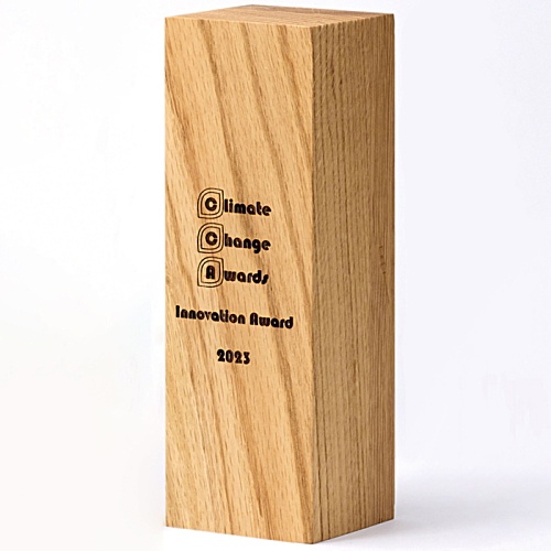 180mm Beech Column Award - Engraved Main Image