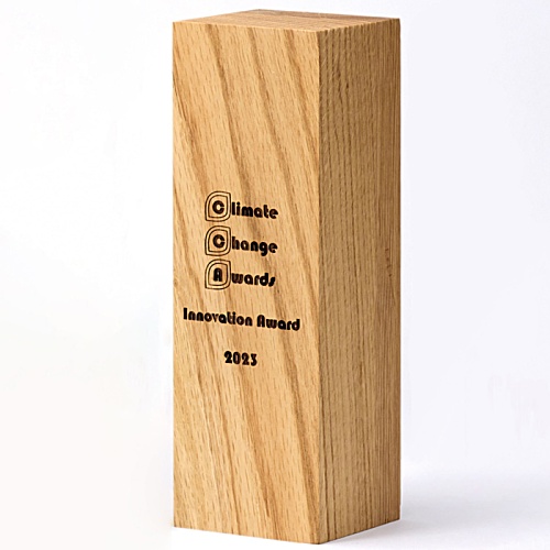 210mm Beech Column Award - Engraved Main Image
