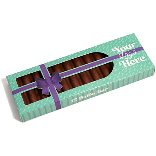 12 Baton Milk Chocolate Bar Present Box Main Image