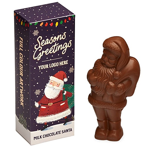 Flip Top Box -  Milk Chocolate Santa Main Image